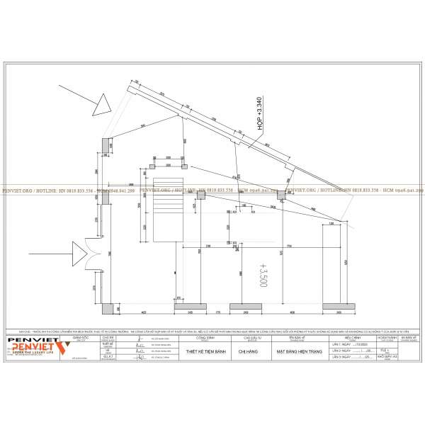 Thiết kế tiệm bánh kết hợp cà phê 150M² tại Hoài Đức – Không gian tối ưu công năng